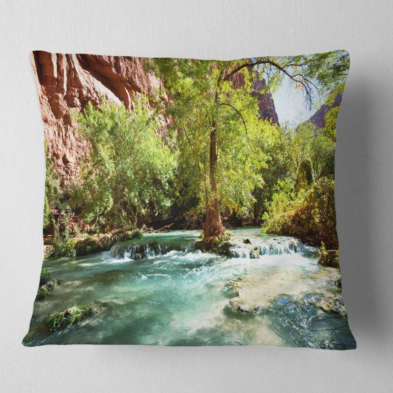 Oreiller Schafer Wall Spring Creek, 16 po x 16 po, Coussin décoratif