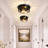 2-Pack Modern Crossed Black Metal 2-Light Flush Mount Ceiling Light(Bulb Not Include)-1275895423