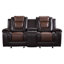 Canapé moderne inclinable avec causeuse et fauteuil oscillant inclinable avec console centrale 1 pièce-205358656