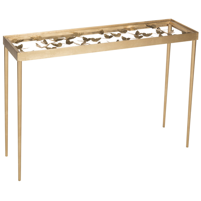 Chalanda 42'' Glass Top Console Table