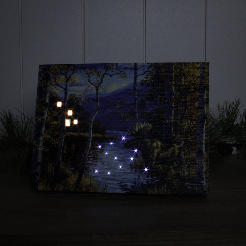 Paola - Northwoods Retreat 8x6 Lighted Tabletop Canvas