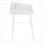 Bureaux: bureau d'ordinateur moderne de 48 po avec huche de rangement et amp; Casiers, stratifié blanc, métal blanc | Panneau de particules | Blanc