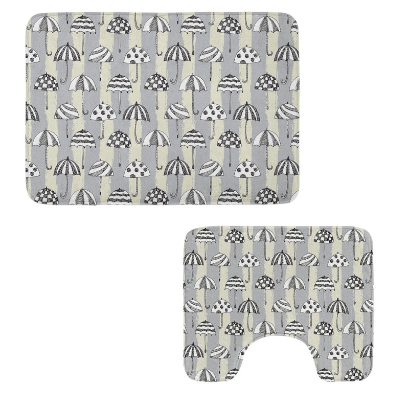  Ensemble de 2 tapis de salle de bain Umbrella