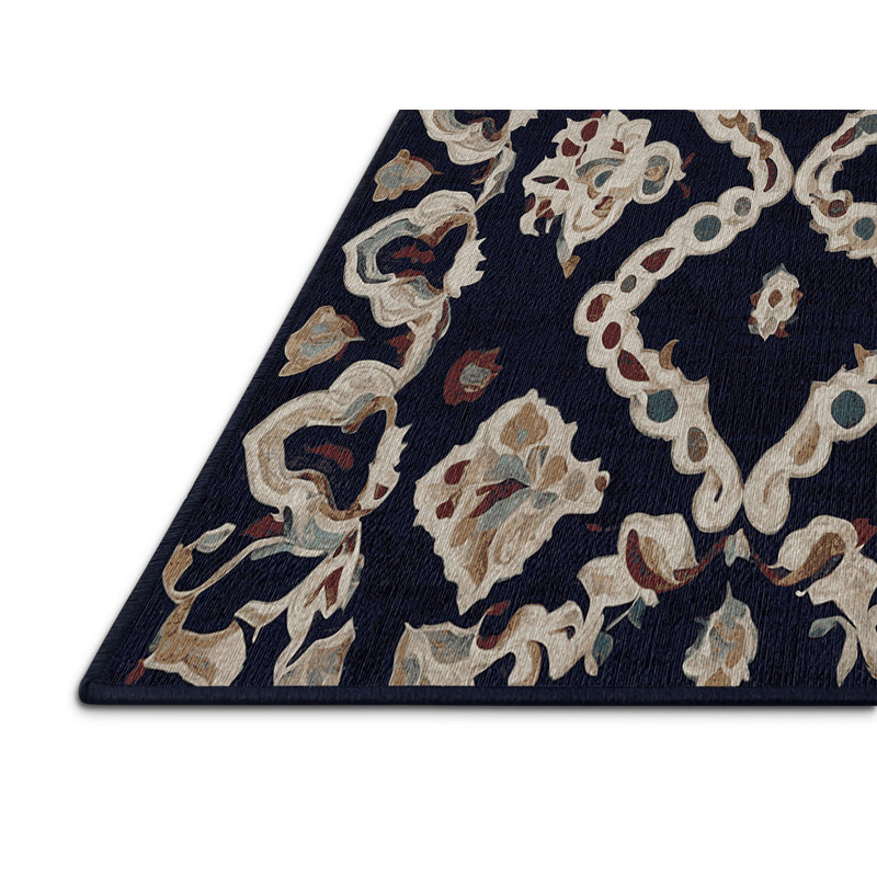 Machine Washable Purple Area Rug, Square 4'