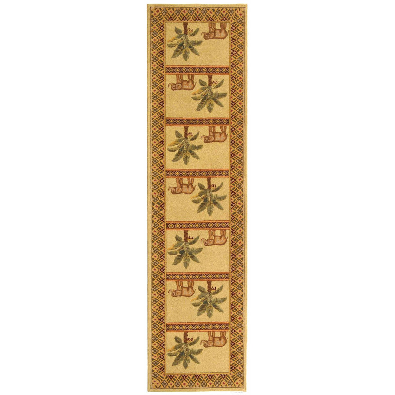 Ardilla Hand Hooked Wool Pile Rug, Runner 2'6" x 12'