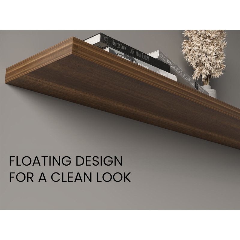 Ensemble de 2 tablettes flottantes de 47 po Ecco, Brun