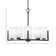 Atlas 5 Light Uplight Chandelier Shown In Graphite Finish With 4” Clear Bubble Glass