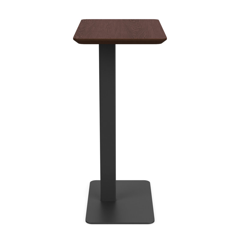 Plateau en stratifié à base d'acier Luxe, Noyer cacao, Gris anthracite