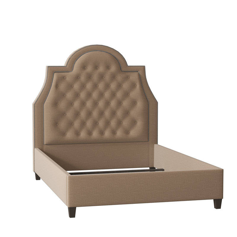 Lit tapissier standard Amanda, Amande Bennett, Acajou brun, Grand
