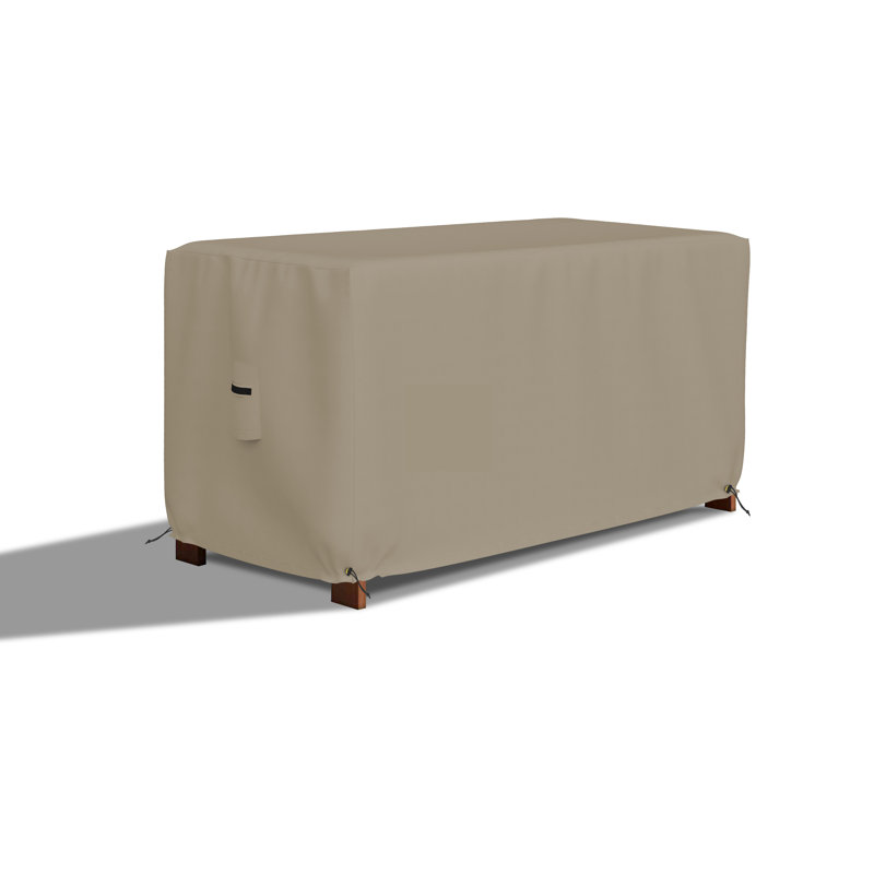 Housse de rangement pour terrasse et repose-pieds Devoka, H 27 po x l 52 po x P 27 po, Beige