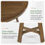 Table de conférence ronde en bois massif