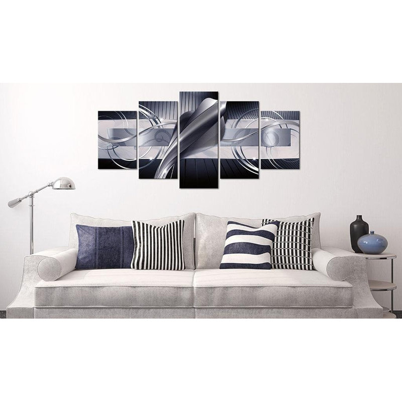 Acier Cobra sur toile, 5 pièces, H 40 po x l 80 po x P 0,7 po