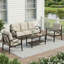 Ensemble de conversation pour patio 5 personnes avec coussins Brandtley-97969411