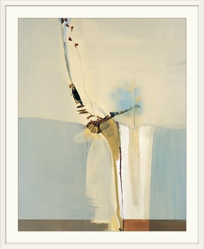 « light fast ii » par l’impression de peinture Sarah Stockstill, H 32 po x l 27 po x P 1 po, Cadre blanc