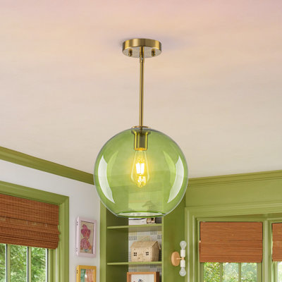 Honorius 1-Light Glass Globe Single Pendant