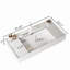 Lavabo de salle de bain 36 po avec lavabo, lavabo encastré mural flottant rectangulaire en acrylique blanc, sans robinet