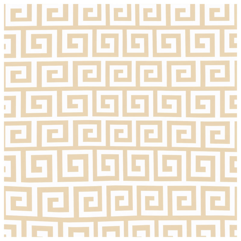 Beige Greek Key Pattern Duvet Covers, Twin