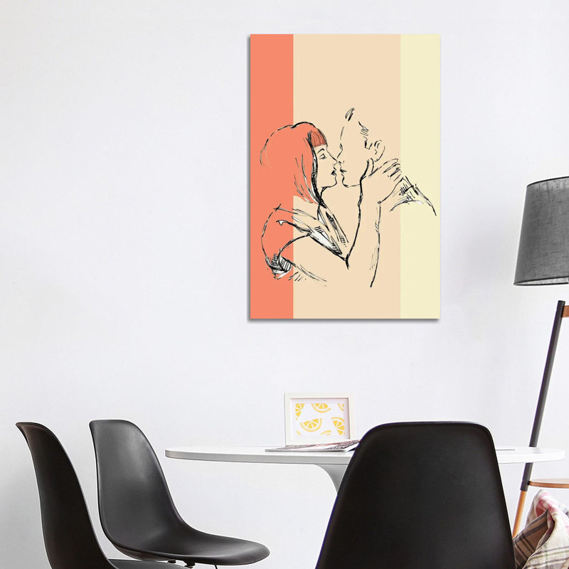 Lovers Kissing by Fanitsa Petrou - Wrapped Canvas Print, 101.6 cm H x 66.04 cm W x 1.91 cm D