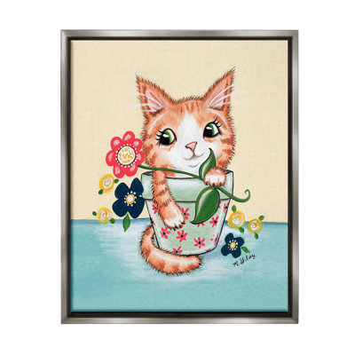 " Kitten In Flower Pot " by Michelle Gilsey