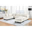 Canapé modulaire en chenille blanc en forme de U de 111,8 po pour espace de vie principal avec rangement mobile, 6 sièges, accoudoirs roulés et dossier rembourré, offrant une expérience d'assise confortable