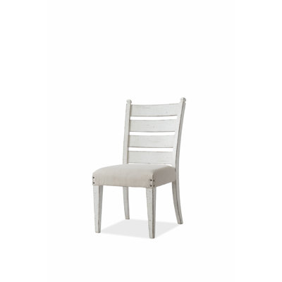 Coming Home 21.5" Wide Farmhouse Oak Side Chair Chalk Finish