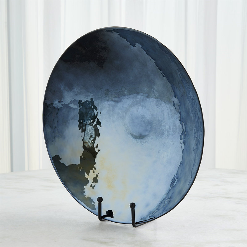 Obsidian Glass Abstract Charger