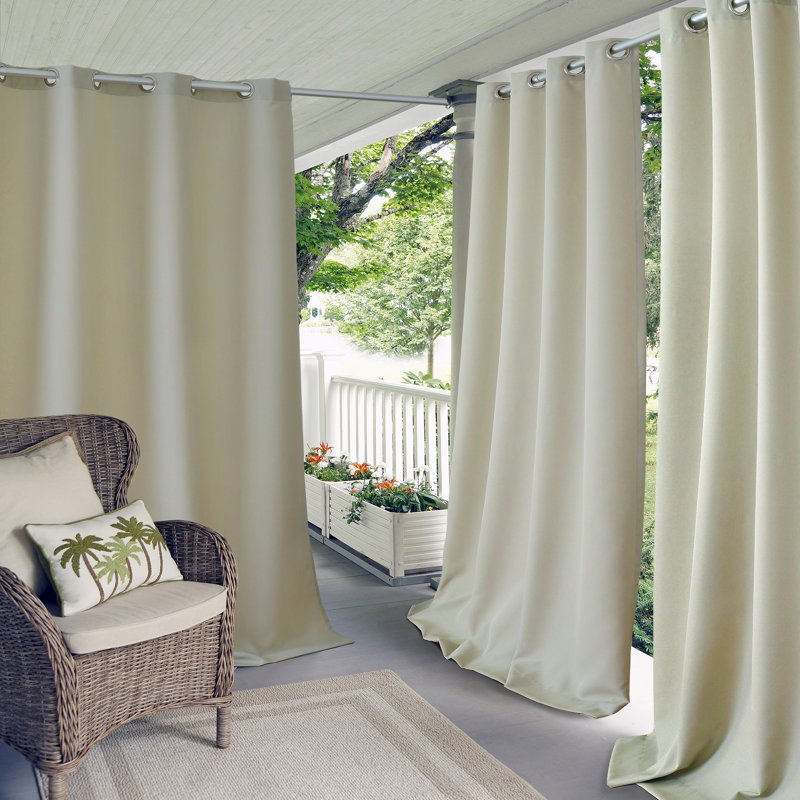 Panneau de rideau obscurcissant pour l'intérieur et l'extérieur Kenefic, l 52" x L 95", Taupe