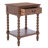 Modern Athena Farmhouse End Table –Solid Wood Design in Distressed White with Storage Drawer & Shelf-1683813239