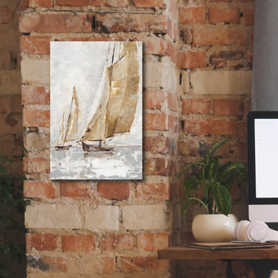 Breakwater Bay 'Golden Sails 2' by Ethan Harper Canvas Wall Art