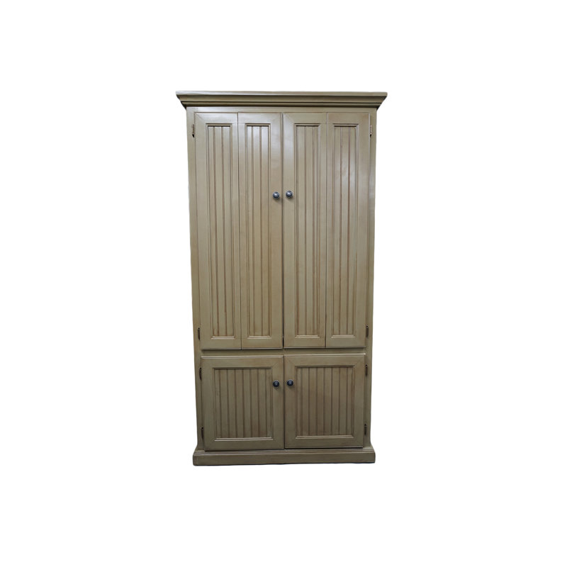 Bureau armoire en bois massif Neasa, Sauge d'automne