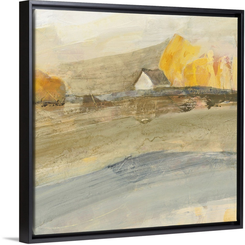 Coming Home Neutral Crop - Peinture, H 14 po x l 14 po x P 1,75 po, Cadre flottant noir