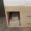 Meuble-lavabo flottant moderne avec armoire et lavabo en bois massif