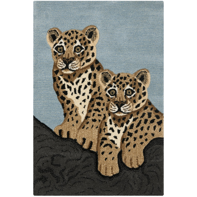 Wilderness Hand Tufted Wool Animal Rug, Rectangle 2' x 3'