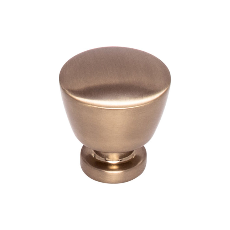 Allendale 1 1/8" Diameter Round Knob, 1 1/4" Knob Diameter, Honey Bronze