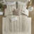 Comfortable Cotton Bedding Sets, Taupe Striped Design For Home Use