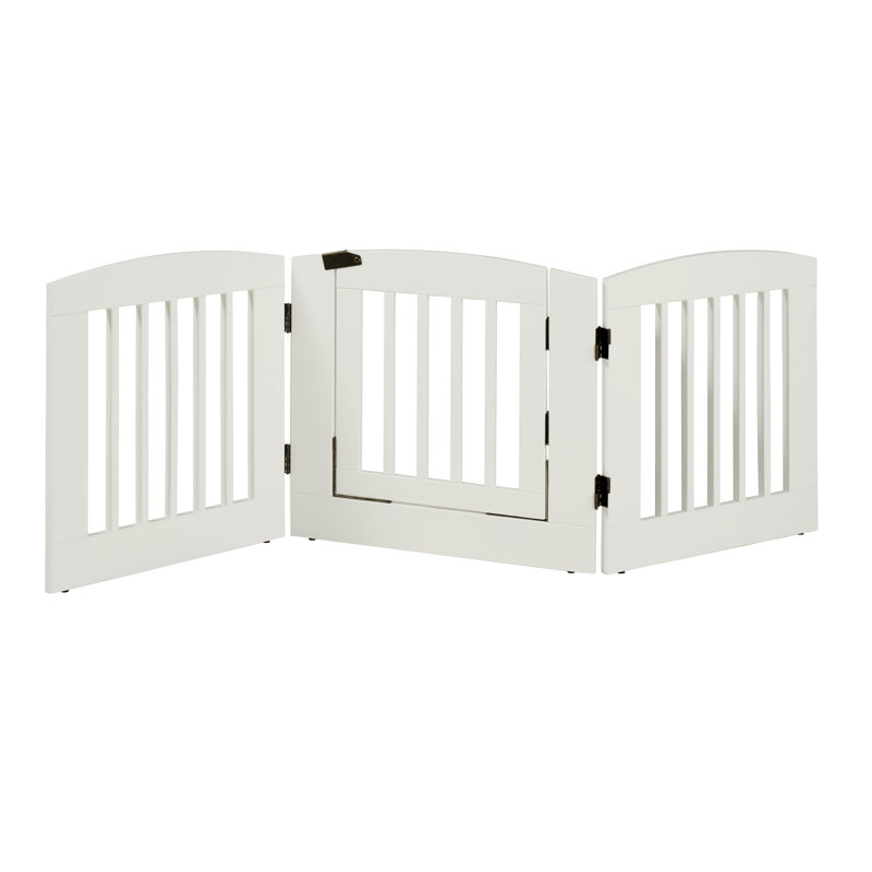 Barrière pour animaux Daniella, Moyen (H 24 po x L 72 po x L 0,75 po), Blanc