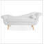 Chaise longue avec accoudoirs à volutes