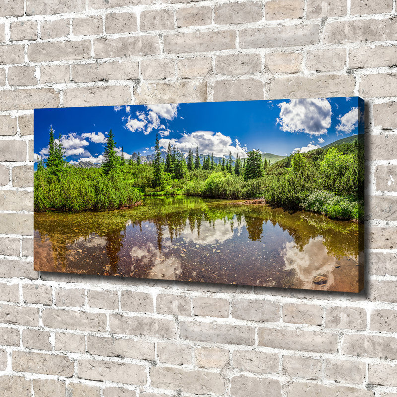 Lake In The Forest - Wrapped Canvas Print
