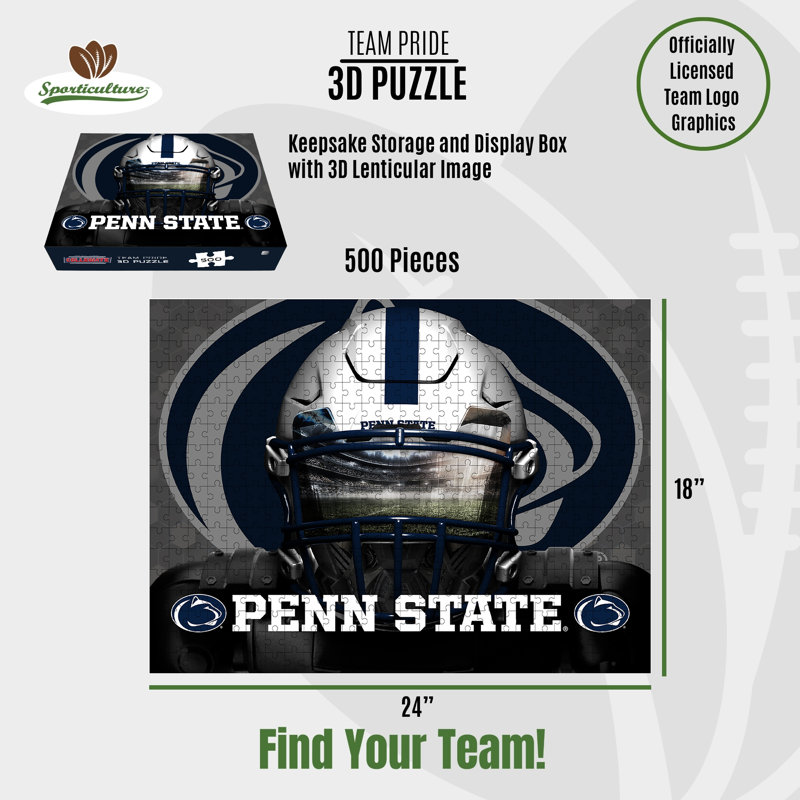 NCAA Penn State Nittany Lions, masque 3D, 500 pièces, Penn State