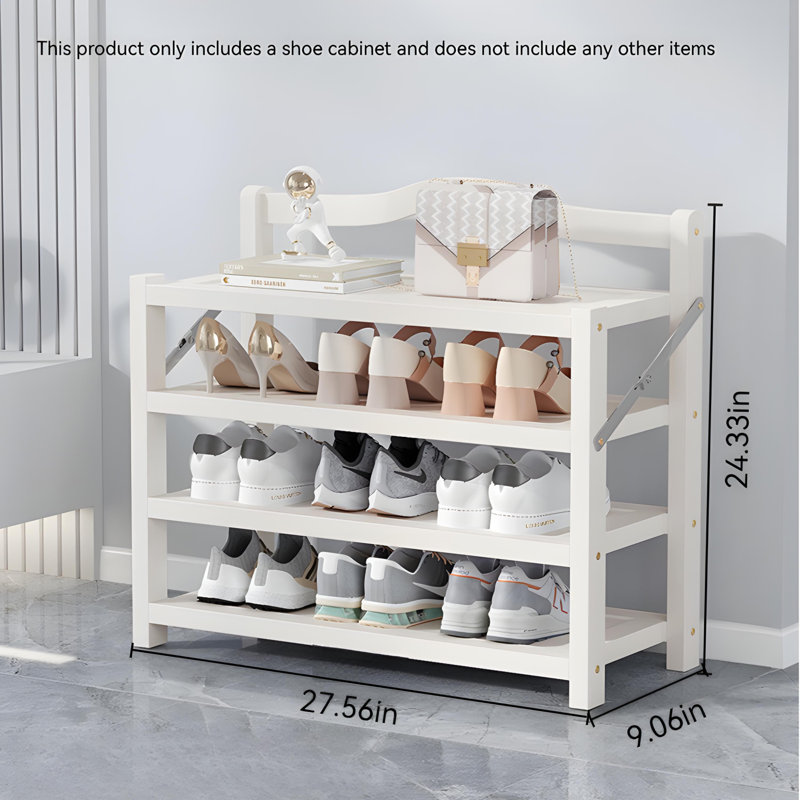Foldable Shoe Rack – Pull Out Multi-Layer Shoe Storage Shelf For Home & Entryway, White