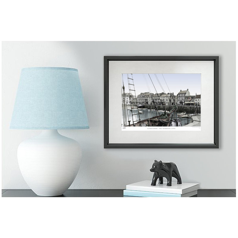 Ilfracombe, The Harbour C1955 - Single Picture Frame Print, 45cm H x 60cm W x 2.3cm D, Brown/Ivory