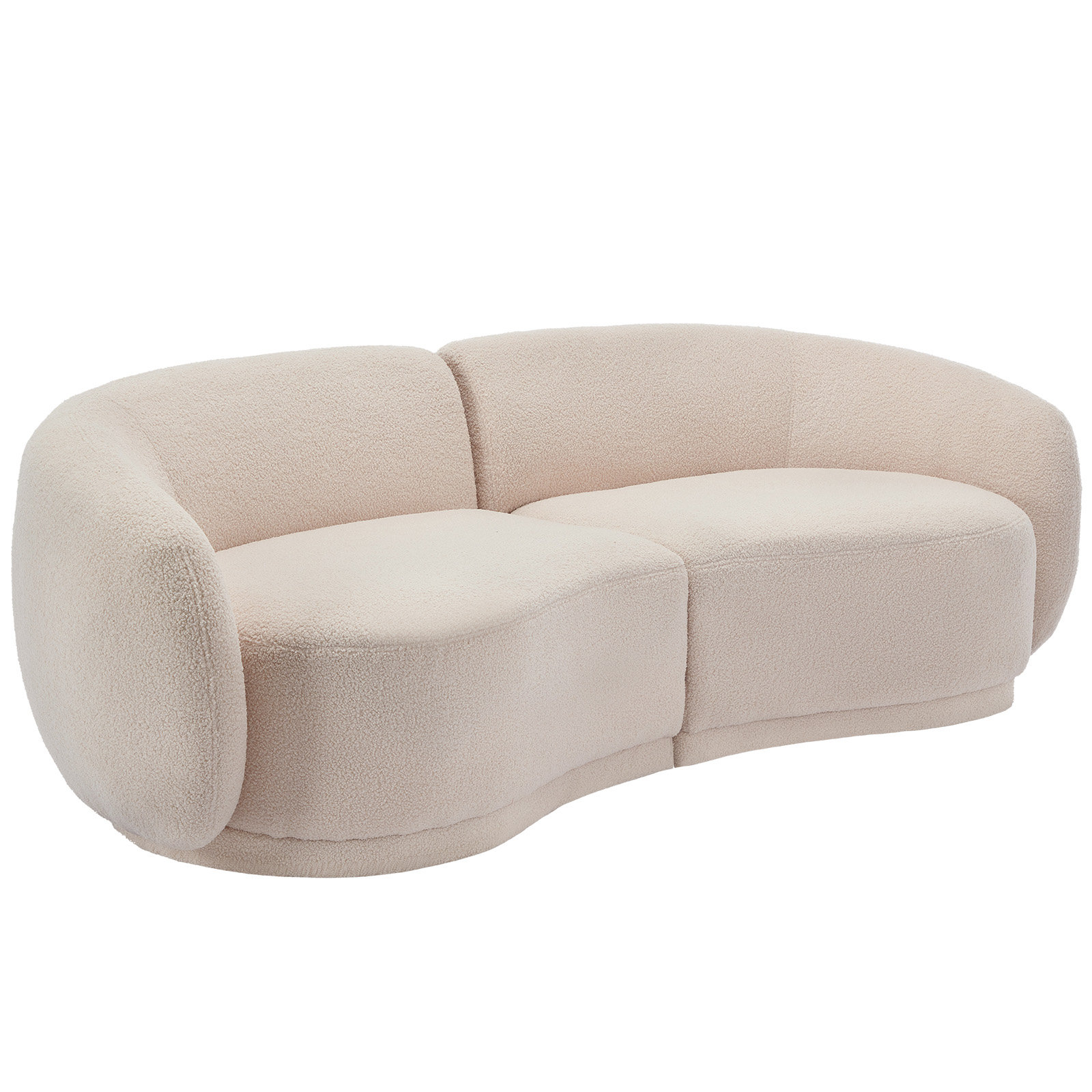 Latitude Run® Boucle Upholstered Loveseat Couch Sofa & Reviews ...