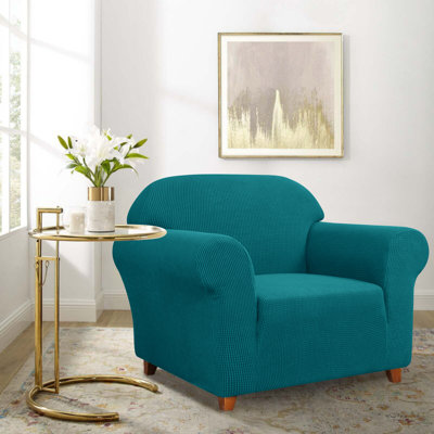 Spandex Soft Textured Stretchy Box Cushion Armchair Slipcover