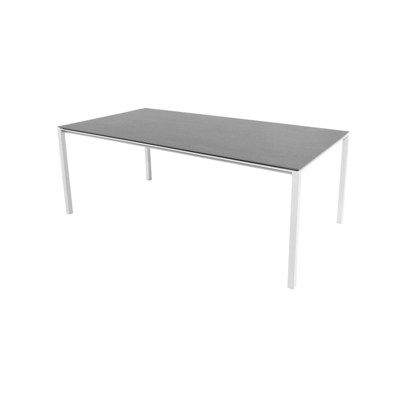 Pure Outdoor Dining Table, 39.4" W x 59.1" L x 29.5" H, Lava Gray/Concrete Gray