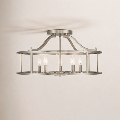Maris 5-Light Dimmable Linear Metal Semi-Flush Mount