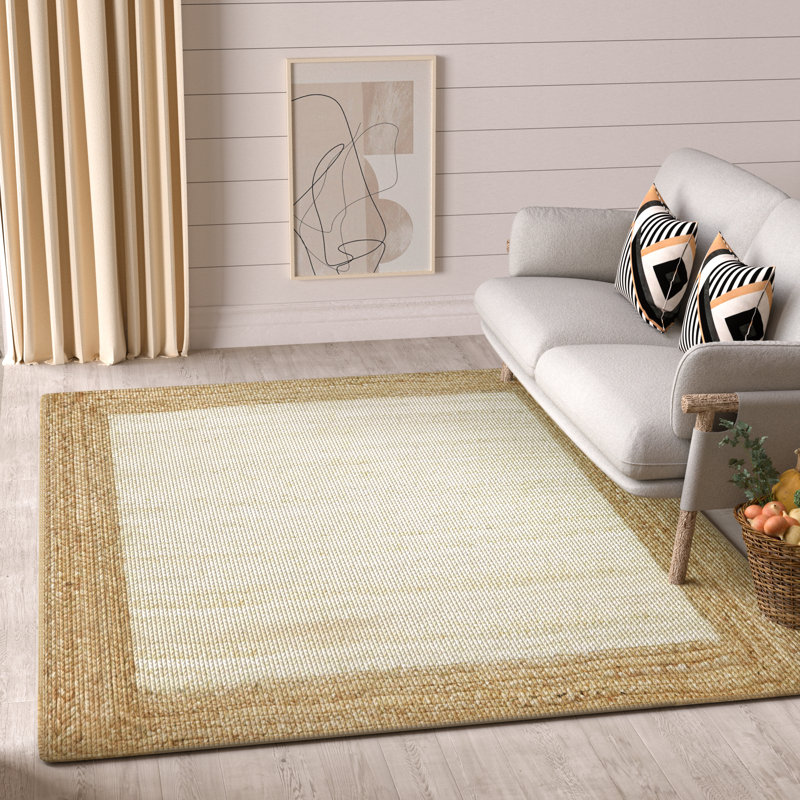 Tapis en jute tressé à la main Kayleigh , Rectangle 5 pi x 7 pi