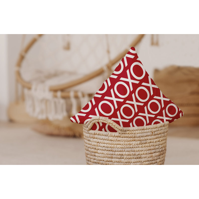 Coussin d'extérieur carré, 18 po x 18 po, Rouge