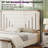 Farmhouse Wood Platform Full Bed Frame with 54" Tall Geometric Headboard & Footboard, White-1552661372-1552661371