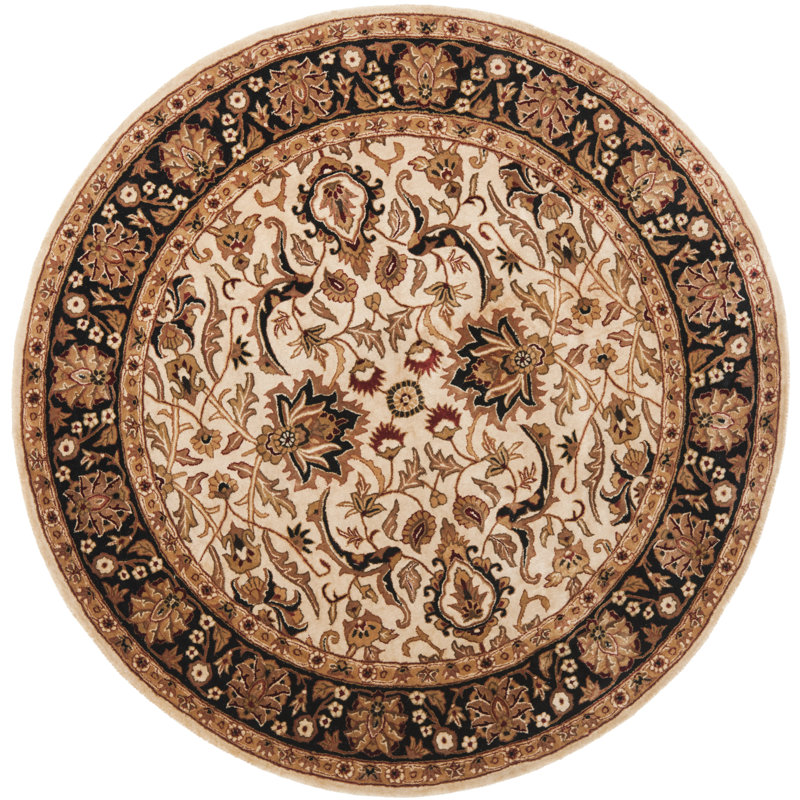 Evie New Zealand Wool Oriental Rug, Round 8'