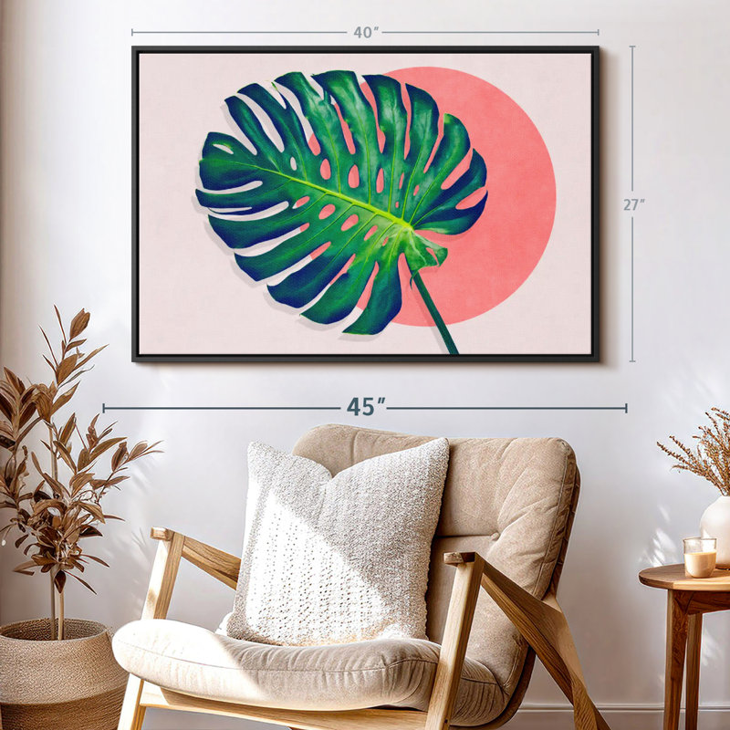 Monstera Paradise, reproduction sur toile, H 27 po x l 40 po